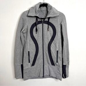 Lululemon Stride Jacket *Brushed Ghost Heathered Coal Herringbone/Coal Size 6
